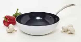 Wok Ceramique Evergreen White Aubecq Wok Poele Ceramique Ustensile Cuisine