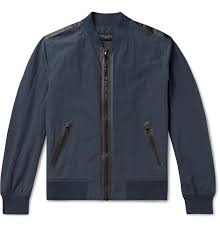 Rag Bone Nylon And Cotton Blend Bomber Jacket