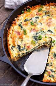 spinach bacon cheese quiche with