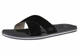 ugg tihan pantolette mit cooler logopragung fur 79 95 sportliche herren sommer sandale mit kontrastierter heller sohle von ugg bei uggs ugg mannerschuhe