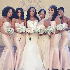 Mermaid Sweetheart Sweep Train Pearl Pink Bridesmaid Dress Mermaid Bridesmaid Dresses Munaluchi Bride Cheap Bridesmaid Dresses Online