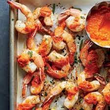 Roasted Gulf Shrimp With Romesco Sauce Recipe Recipe Easy Seafood Recipes Seafood Recipes Recipes