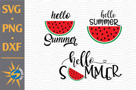 Download Hello Summer Watermelon Graphic By Svgstoreshop Creative Fabrica