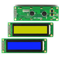 20x2 STN Blue Monochrome LCD Module with White LED Backlight