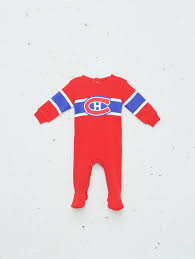 petit lem canadiens uniform sleeper baby pyjama