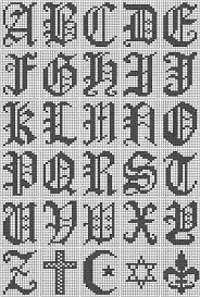 Filet Crochet Alphabet Script Chart Crochet Alphabet