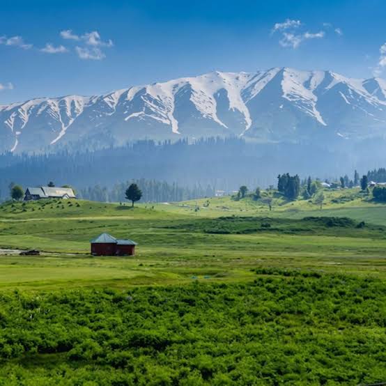 Snowy landscape representing Gulmarg