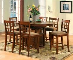 East West Furniture E7 Brn C Elegant 7pc Set With Oval Counter Height Table And 6 Micr Bar Height Dining Table High Top Dining Table Counter Height Dining Sets