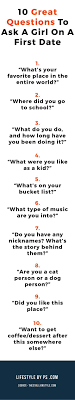 If asking a question on a specific situation, please include the age and gender of both parties. 7 First Date Questions To Get The Dialog Thriving Women Fitness Magazine