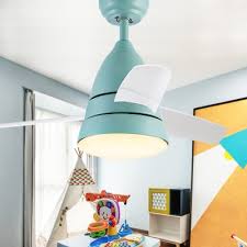 Fan for kids room 152 results. Macaroon Blue Pink Led Kids Room Ceiling Fan With 3 Blade 10 24 Inch Width Takeluckhome Com