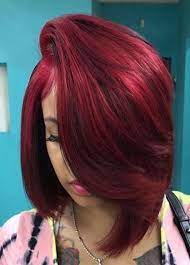 Cute Red Bob Wigs For Black Women Human Hair Wigs Lace Front Wigs Hairstyles Hair Styles Burgundy Hair Red Hair Color
