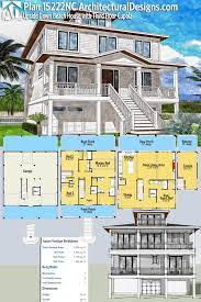 Utilize the elevator or stairs to move easily between floors. Plan 15222nc Upside Down Beach House With Third Floor Cupola Beach House Floor Plans Coastal House Plans Beach House Plans