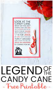 Stripes that are red like the blood shed tor me white is for my savior who's sinless and pure! Legend Of The Candy Cane Printable Viva Veltoro