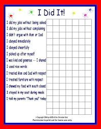 i did it chart by sacagawea things i like kids behavior