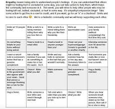 Empathy In Action Bingo Social Studies Social Emotional Empathy Meaning