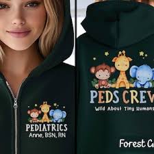 Pediatrics Nurse Jacket Script Women's Pediatric Nursing Embroidered Jacket  Baby Feet Love Custom Personalized 22