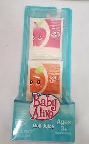 Baby Alive Doll Juice Apple Orange Mix 10 Packets 2008 Unopened Hasbro Retired Baby Alive Food Baby Alive Baby Dolls For Kids