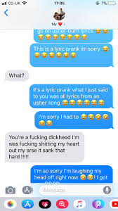 But then there are some lyrics that absolutely make no sense at all and confuse us to the core. Sabina Kowalczak On Twitter Lyric Prank On My Boyfriend With A Classic Usher Song Safe To Say I Am Amused Didn T Wanna Keep It Going Cause I Felt Mean Ps