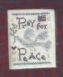 Birds Of A Feather Pray For Peace Cross Stitch Sampler Chart