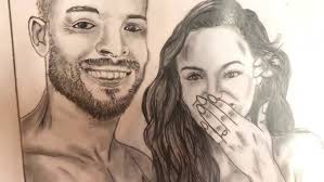 Jez & Shauna|Pencil Drawing
