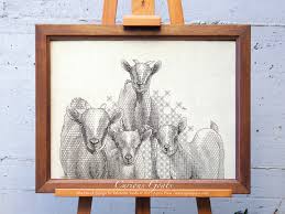 Animal baby oval birth announcement $3.99: Blackwork Design Curious Goats Ajisai Press