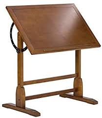 Amazon Com Studio Designs Vintage Rustic Oak Drafting Table Top Adjustable Drafting Table Craft Tab Vintage Drafting Table Wood Drafting Table Drafting Table