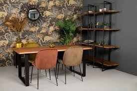 Alfredo upholstered dining chairs grey and natural walnut (set of 2). Dining Chair Miami Velvet Metal Copper Brown Chairs Sofas Henk Schram Meubelen