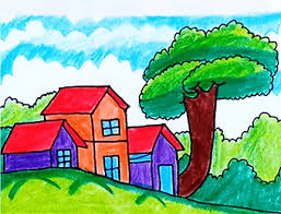 How to draw a landscape. Easy Landscape Drawing For Kids Simple Landscapes To Draw