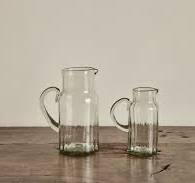Ribbed Glass Pitcher (Multiple Sizes)