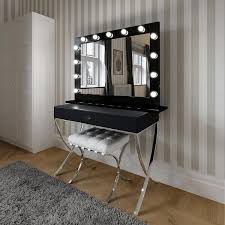 Hollywood Mirror In Black Gloss Makeup Mirror With Lights Dressing Table Mirror With Lights V Diy Vanity Mirror Makeup Table Vanity Black Dressing Tables