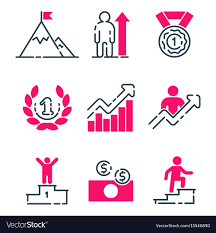 Motivation Concept Chart Pink Icon Business
