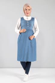 Dugmeli Hamile Kot Tunik 8041 Acik Mavi Moda Stilleri Kotlar Tunik
