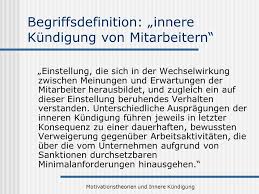 Das erwartet sie innere kündigung: Motivationstheorien Und Innere Kundigung Ppt Video Online Herunterladen