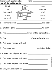 3 match the words in column a to those in column b. One Hundredth Day Of School Activities Enchantedlearning Com