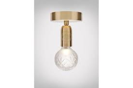 Frosted Crystal Bulb Ceiling Lamp Brushed Brass By Lee Broom Ceiling Lamp Bulb Light Fittings