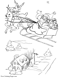 Show your kids a fun way to learn the abcs with alphabet printables they can color. Santa Sleigh Coloring Pages Free