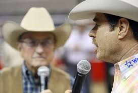 Wayne Brooks steps up to the announcer's stand