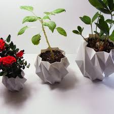 Plastic Planter Pots Polygonal Planters Mid Century Modern Sublime And Edgy Flower Pots 3d Printed Planter S White Flower Pot Flower Pots Small Flower Pots