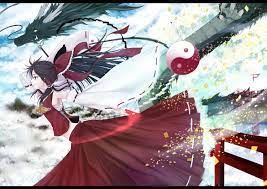Pin By George Pearson On Reimu Hakurei The Wonderful World Of Touhou Iv Backdrops Backgrounds Anime Black Hair Bows