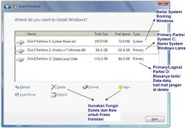 Cara mudah partisi windows 7. Cara Instal Ulang Windows 7 Tanpa Menghilangkan Data