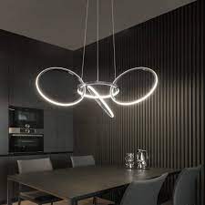 Aber auch im wohnzimmer kann die pendelleuchte, wenn sie etwas höher eingestellt wurde, einen blickfang darstellen. Zmh Led Pendelleuchte 4 Ringe Drehbar Hangeleuchte Aus Metall Wohnzimmer Hangelampe Wohnzimmer Led Kronleuchter Modern Hohenverstehbar Hangelampe Online Kaufen Otto