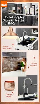 Kitchen sink fixing kit b&q. Pair Metallics With B Q S Raffelo High Gloss Anthracite Kitchen For A Super Sleek And Sophisticated Look It S Deep C Kitchen Fittings B Q Kitchens Trendy Home