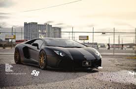 Matte Black Lamborghini Aventador With Yellow Brakes And Adv1 Wheels Adv1 Wheels Lamborghini Aventador Lamborghini