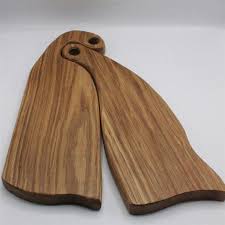 2 Oak wood rustic board with curved hugging chopping boards handcrafted -  Local Art Shop