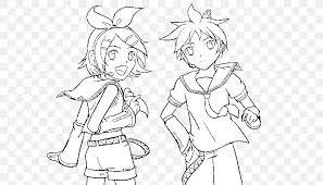 Coloring page of hatsune miku anime coloring pages. Colouring Pages Coloring Book Kagamine Rin Len Hatsune Miku Vocaloid Png 600x470px Colouring Pages Arm Artwork