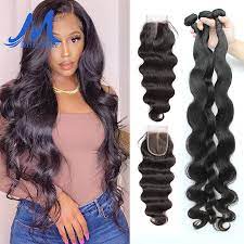 4.3 out of 5 stars. Missblue Brazilian Hair Weave Bundles With Closure 28 30 40 Inch Human Hair Bundles With Frontal Closure Body Wave Virgin Hair 3 4 Bundles With Closure Aliexpress