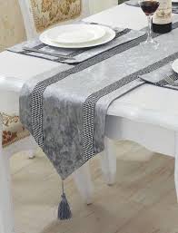 Silver Table Runner Ev Icin Table Runners Nevresim Takimlari