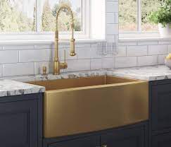 A wide variety of apron farmhouse kitchen sink options are available to you, such as project solution capability, design style, and warranty. Ruvati Brass Tone 36 Inch Apron Front Farmhouse Kitchen Sink Matte Gold Stainless Steel Single Bowl Rvh9880gg Amazon Com