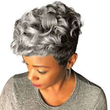 Ebony Gray Wigs Chic Grey Pixie Cut Wig With Bangs Easy, Stylish, Ready To  Wear