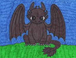The night fury and the light fury: Easy How To Draw Toothless The Dragon Tutorial And Toothless Coloring Page Art Projects For Kids